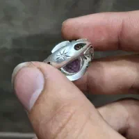 انگشتریاقوت‌‌وآمیتیس‌طبیعی رکاب‌دستساز|جواهرات|اردبیل, |دیوار