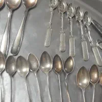 ظروف قدیمی نقره قاشق چاقو چنگال|کلکسیون اشیاء عتیقه|تهران, وصفنارد|دیوار