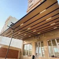 سقف پارچه ای برقی موتور نایس سایبان ریلی متحرک