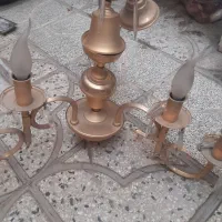لوستر طلایی سه شاخه ای