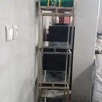 بوفه فلزی فورتیک نقره ای 4طبقه