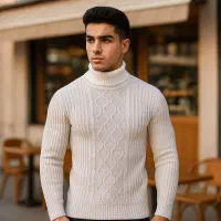 پلیور بافت مردانه مشکی و سفید سایز L XL|لباس|بیرم, |دیوار