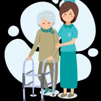 پرستار خانم سالمند