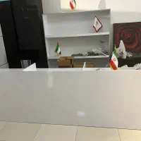 کانتر قفسه تمام ام دی اف سفید در حد نو|کتابخانه، شلف، قفسههای دیواری|کیش, |دیوار