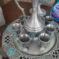 ۹تیکه سیلور و شمعدان شاه عباسی|صنایع دستی و سایر لوازم تزئینی|نهاوند, |دیوار