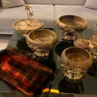 سرویس چوبی لیلیوم و ستاره برنز شاکر|ظروف سرو و پذیرایی|اردبیل, |دیوار