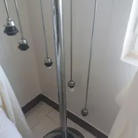 آباژور آبشاری استیل بلند و چوبی|چراغ خواب و آباژور|پرند, |دیوار