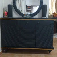 ایینه کنسولو پرده زبرا ۱نیم در ۱نیم