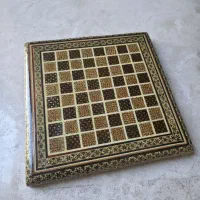 صفحه شطرنج خاتم کاری ابعاد ۲۵ در ۲۵ سانت