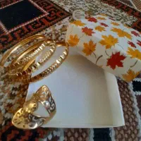 ۱عدد انگشتر و ۳عدد النگوی طرح طلا|بدلیجات|اصفهان, زاجان|دیوار