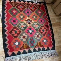 سه عدد گلیم دست بافت تمام پشم|گلیم، جاجیم، گبه|همدان, |دیوار