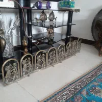 گارد شومینه جلو شومینه برنجی برنز اجناس قدیمی ورق