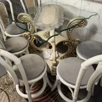 میز غذا خوری ۶ نفره (دو میز و شش صندلی)