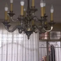 یگ عدد لوستر برنجی سلطنتی|لوستر و چراغ آویز|مشهد, نیزه|دیوار