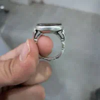 انگشتر نقره ۹۲۵ عقیق خطی