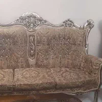 مبلمان 7 نفره با دو میزبان و میز عسلی و جلو مبلی