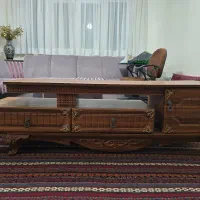میز تلویزیون ۲ تیکه چوبی  شیک و خوش نما