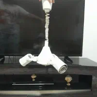 لوستر سه شاخه آویز و لامپ بخار و مهتابی