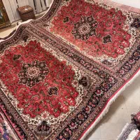 جفت ۶متری دستبافت تبریز رنگ پیازی ریزباف