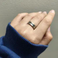 حلقه استیل با حکاکی نام شما