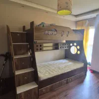 تخت چوبی 2طبقه وتشک