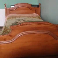 تخت خواب یکنفره تمام چوب