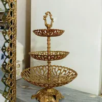 شیرینی خوری ۳طبقه برنز وقندان برنز