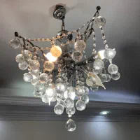 لوستر جفت با کریستال خارجی