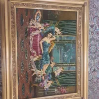 تابلو فرش نخ، ابریشم