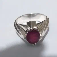 انگشتر نقره یاقوت نو