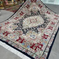 فرش دستباف(بساک)تک ۹ متری طرح سالاری گل ابریشم