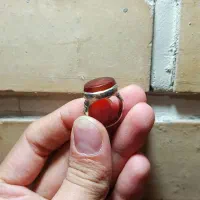 انگشتر مردانه عقیق یمنی نارنجی