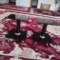 دو عدد میز شیشه ای