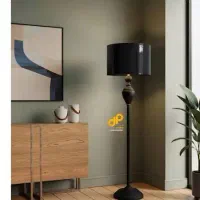 آباژور ایستاده کنار سالنی رنگ مشکی و طوسی کرم|چراغ خواب و آباژور|تهران, جوادیه تهرانپارس|دیوار