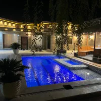 اجاره باغ ویلا اصفهانک استخر اب گرم|اجارهٔ کوتاهمدت ویلا و باغ|اصفهان, آبشار|دیوار