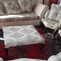 مبل ۹نفره تمیز دوعدتشک دونفره فنردار عرض۱۶۰