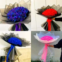 گل روبانی،مخملی برای مناسبتها،گل سنبل برای عید