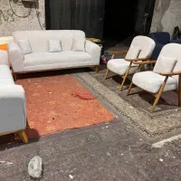 مبل راحت دسته چوبی فقط ۲۸|مبلمان خانگی و میز عسلی|اصفهان, برازنده|دیوار