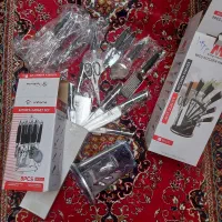 ست ابزارآلات و چاقو آشپزخانه استیل خارجی آکبند