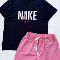 ست تیشرت و شورتک پلنگ صورتی