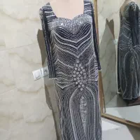 لباس مجلسی جواهر دوزی سنگین مناسب سایز ۵۰-۵۲