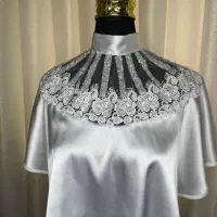 یقه حجاب عروس