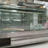 فروش فوری یخچال استیل شیشه خم