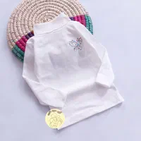 بلوز سفید یقه اسکی دخترانه