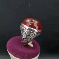 انشگتر نقره/عقیق/مالاکیت/دست ساز|جواهرات|آباده, |دیوار