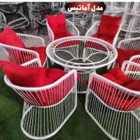 تولیدی میز صندلی باغی نیکو/طرح آماتیس/چتر آتشدان|مبلمان خانگی و میز عسلی|محمدشهر, ولدآباد|دیوار