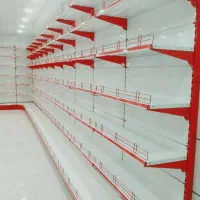 قفسه قرمز سوپرمارکت|کتابخانه، شلف، قفسههای دیواری|آمل, |دیوار