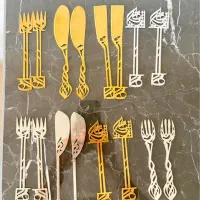 قاشق چنگال های استیل تزیینی