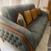 کاناپه چستر مکانیزم دار تختخواب شو سبز یشمی