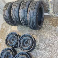 ۴عددرینگ ۱۴پژو در حد و۴عدد لاستیک (۱۵) ۱۹۵کویرتایر